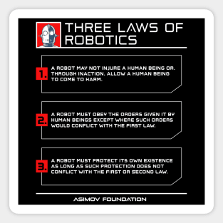 Three Laws Of Robotics Magnet